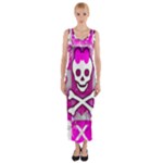 Skull Princess Fitted Maxi Dress