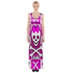 Skull Princess Thigh Split Maxi Dress