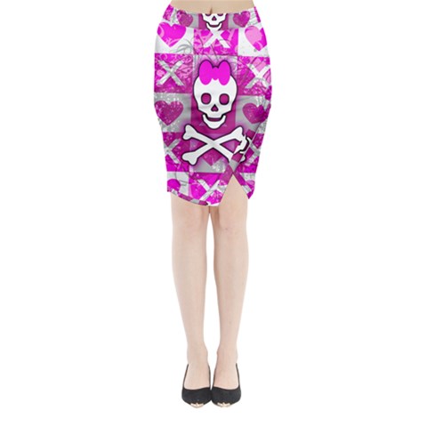 Skull Princess Midi Wrap Pencil Skirt from ArtsNow.com