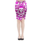 Skull Princess Midi Wrap Pencil Skirt