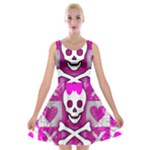 Skull Princess Velvet Skater Dress