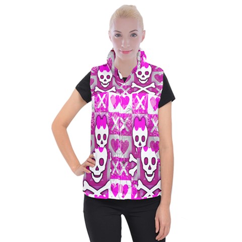 Skull Princess Women s Button Up Vest from ArtsNow.com