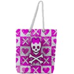 Skull Princess Full Print Rope Handle Tote (Large)