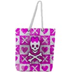 Skull Princess Full Print Rope Handle Tote (Large)