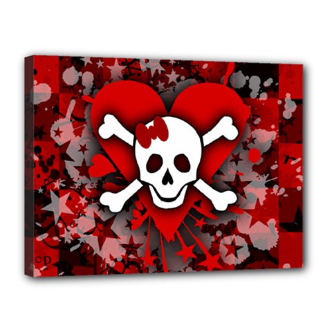Skull Romance  Canvas 16  x 12  (Stretched) from ArtsNow.com