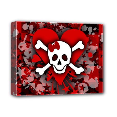Skull Romance  Deluxe Canvas 14  x 11  (Stretched) from ArtsNow.com