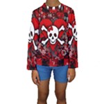 Skull Romance  Kids  Long Sleeve Swimwear