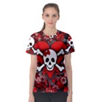 Skull Romance  Women s Sport Mesh Tee