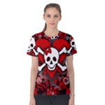 Skull Romance  Women s Cotton Tee