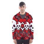 Skull Romance  Men s Hooded Windbreaker