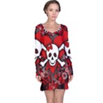 Skull Romance  Long Sleeve Nightdress