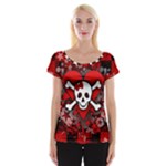 Skull Romance  Cap Sleeve Top