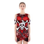 Skull Romance  Shoulder Cutout One Piece Dress