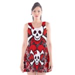 Skull Romance  Scoop Neck Skater Dress