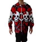 Skull Romance  Kids  Hooded Windbreaker