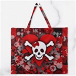 Skull Romance  Zipper Large Tote Bag