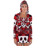 Skull Romance  Long Sleeve Hooded T-shirt