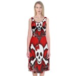 Skull Romance  Midi Sleeveless Dress