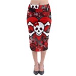 Skull Romance  Midi Pencil Skirt