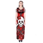 Skull Romance  Short Sleeve Maxi Dress