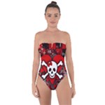 Skull Romance  Tie Back One Piece Swimsuit