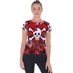 Skull Romance  Short Sleeve Sports Top 