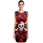 Skull Romance  Sleeveless Velvet Midi Dress