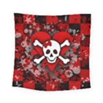 Skull Romance  Square Tapestry (Small)