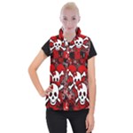 Skull Romance  Women s Button Up Vest