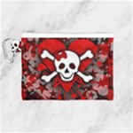 Skull Romance  Canvas Cosmetic Bag (Medium)