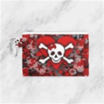 Skull Romance  Canvas Cosmetic Bag (Small)