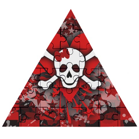 Skull Romance  Wooden Puzzle Triangle from ArtsNow.com