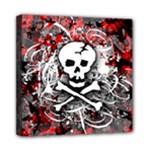 Skull Splatter Mini Canvas 8  x 8  (Stretched)