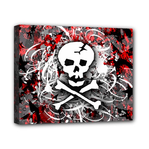 Skull Splatter Canvas 10  x 8  (Stretched) from ArtsNow.com