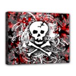 Skull Splatter Canvas 14  x 11  (Stretched)