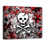 Skull Splatter Canvas 20  x 16  (Stretched)