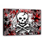 Skull Splatter Canvas 18  x 12  (Stretched)