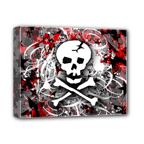 Skull Splatter Deluxe Canvas 14  x 11  (Stretched) from ArtsNow.com