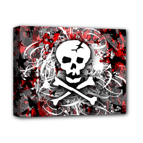 Skull Splatter Deluxe Canvas 14  x 11  (Stretched) from ArtsNow.com