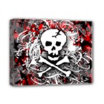 Skull Splatter Deluxe Canvas 14  x 11  (Stretched)