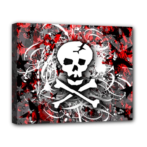 Skull Splatter Deluxe Canvas 20  x 16  (Stretched) from ArtsNow.com