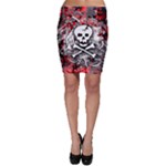 Skull Splatter Bodycon Skirt