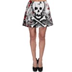 Skull Splatter Skater Skirt