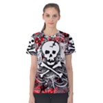 Skull Splatter Women s Cotton Tee