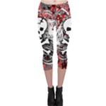 Skull Splatter Capri Leggings 
