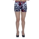 Skull Splatter Skinny Shorts
