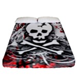 Skull Splatter Fitted Sheet (Queen Size)