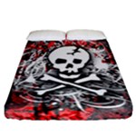 Skull Splatter Fitted Sheet (California King Size)