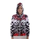 Skull Splatter Women s Hooded Windbreaker