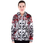 Skull Splatter Women s Zipper Hoodie